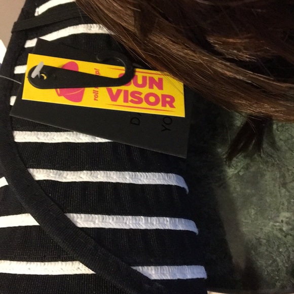 New Cool Paper Black & White Foldable Sun Visor - Picture 2 of 2